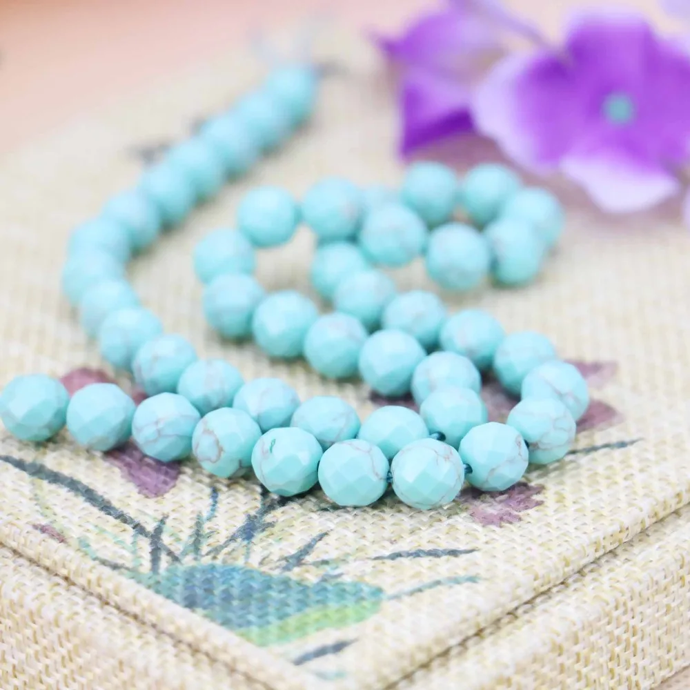 Аксессуары 8 мм натуральные синие турецкие каменные бусины в полоску камень