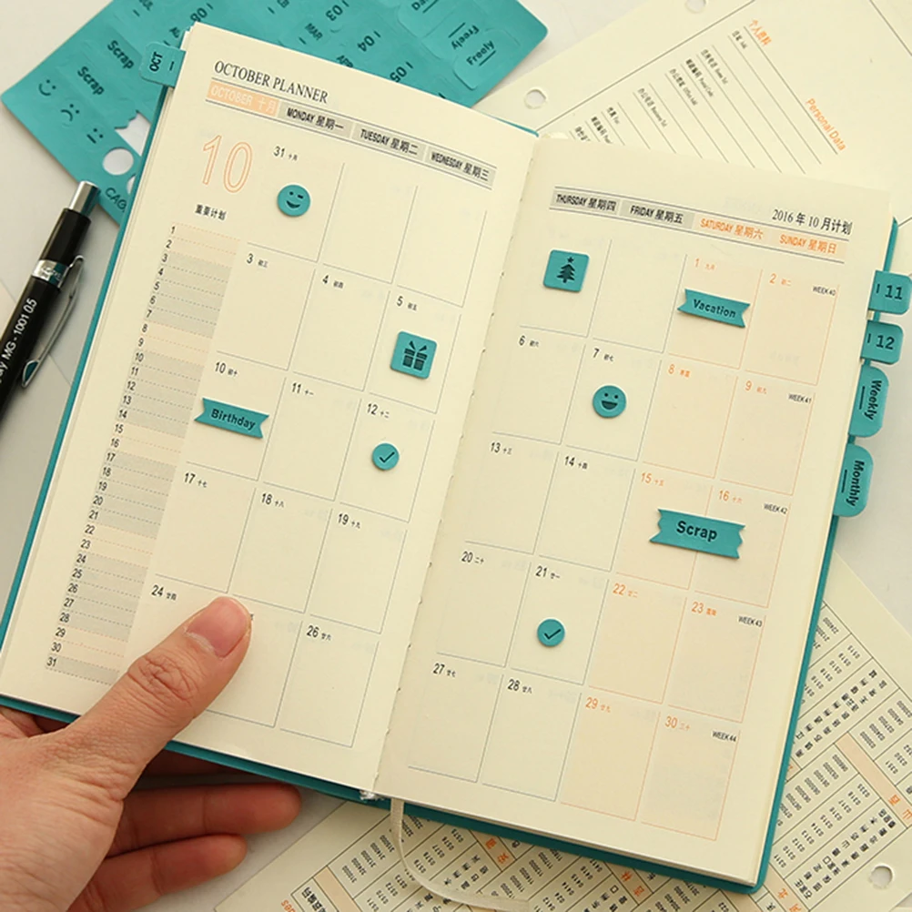 1 клейкий лист простые и практичные наклейки для дневника стикеры s/Липкие