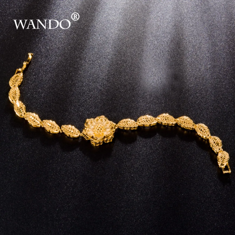 Flower18K браслет золотой Цвет с цепочкой Для женщин оптовая торговля Свадебные