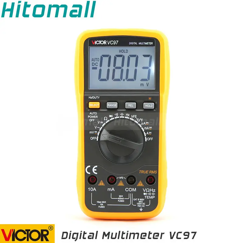 Профессиональный True RMS Авто диапазон 4000 отсчетов Сопротивление Емкость Частота