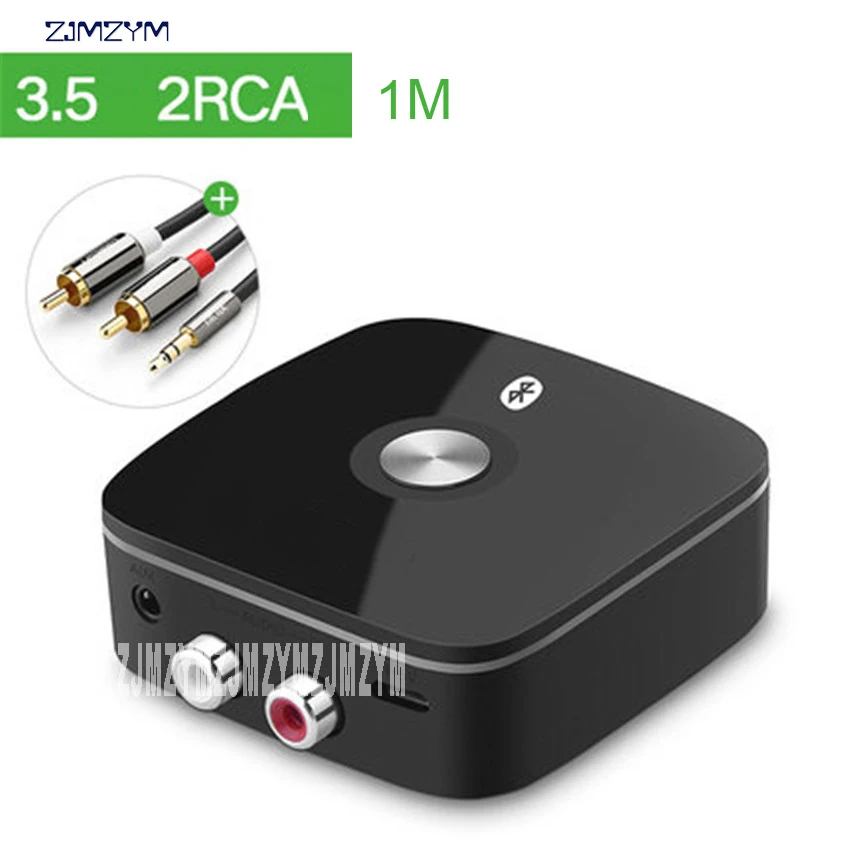 

30445 Wireless Car 4.2 Receiver Adapter 3.5mm/ 2RCA AUX Audio Music Adapter for Car Speaker MP3 Phone Headphone black