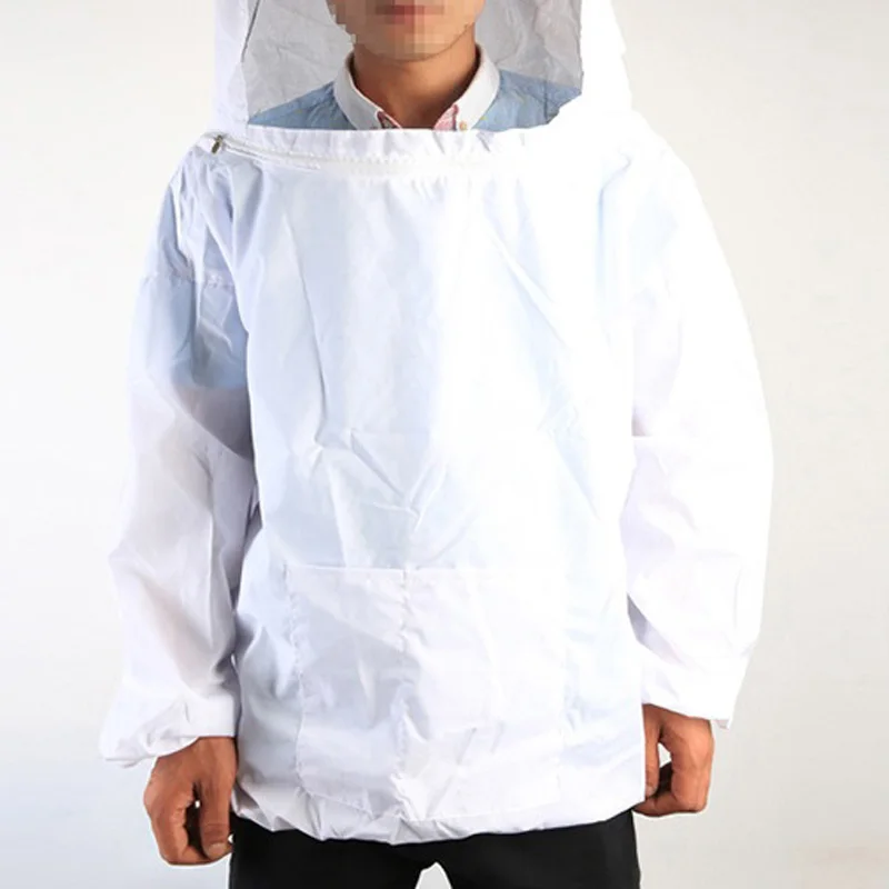 Белая одежда с защитой от пчелы защитная и шляпа черный сетчатый инструмент для