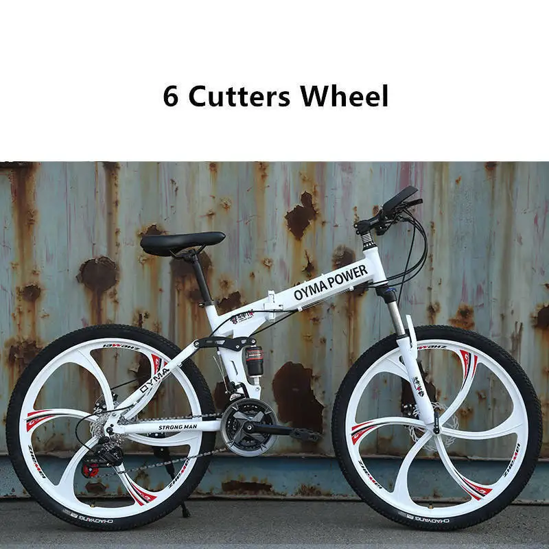 cutter 6 white Бренд, рама из углеродистой стали для горного велосипеда, 24/26 дюймов, колесо, двойной дисковый тормоз, 24/27 скоростей, для велосипеда, для улицы, для горного велосипеда, Mtb, Bicicleta - Цвет: cutter 6 white