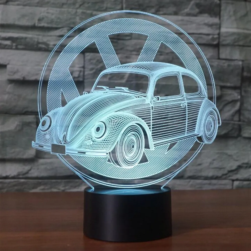 Автомобиль и автобус грузовик 3D светодиодный ночной Светильник Led акриловые