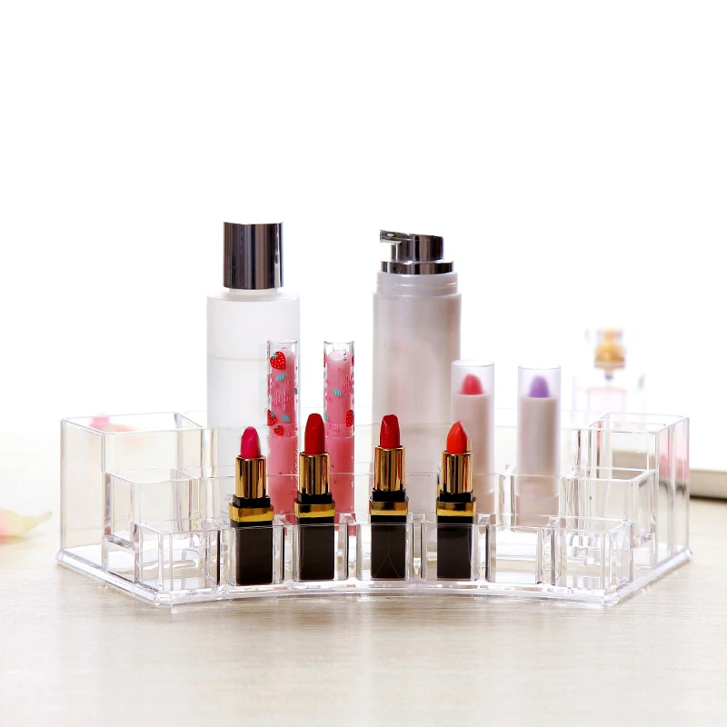 Прозрачная пластиковая подставка для помады держатель косметики коробка