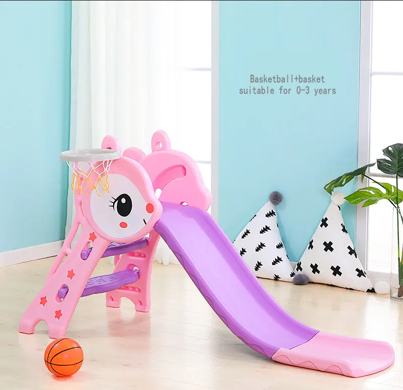 pink-1 Детские горки для дома, детские домашние игрушки для дня рождения с расширением, удлинением, утолщением и складыванием небольшой горки - Цвет: pink-1