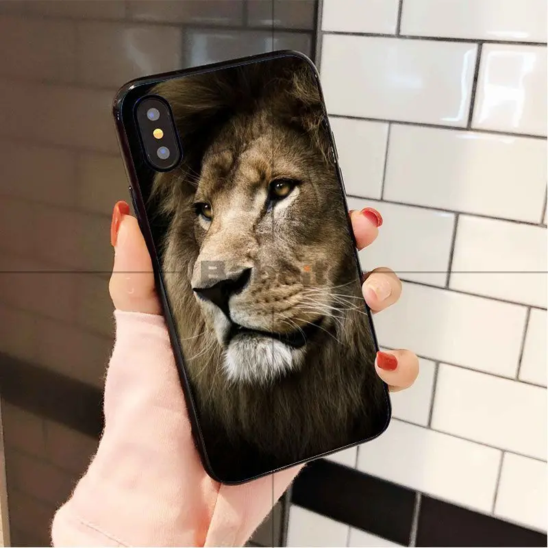 Babaite животные Лев DIY Роскошный Высокий протектор на конце чехол для Apple iPhone 8 7 6 6S Plus X XS MAX 5 5S SE XR Чехол для мобильного телефона