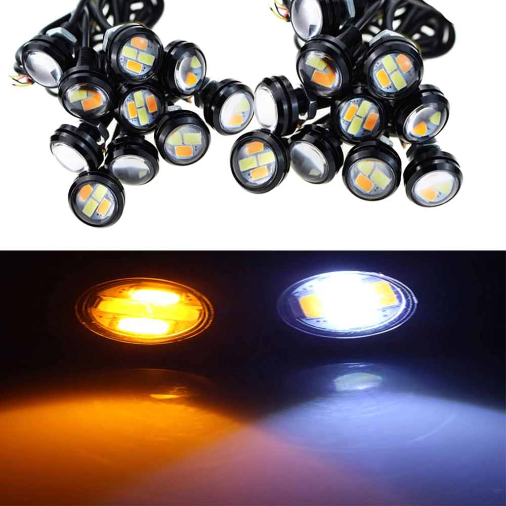 YSY 50 шт. автомобильный DRL Eagle Eye Светодиодный дневной ходовой светильник 23 мм 5730 4smd