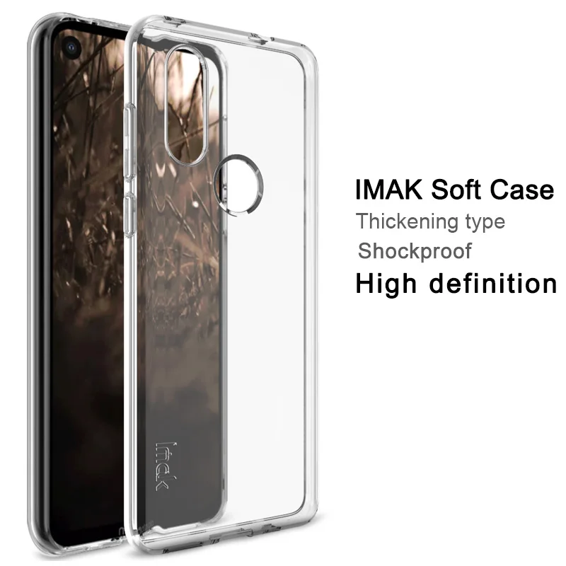 Для Moto One Vision чехол для кожи IMAK UX-5 серия прозрачный мягкий TPU гелевый задний