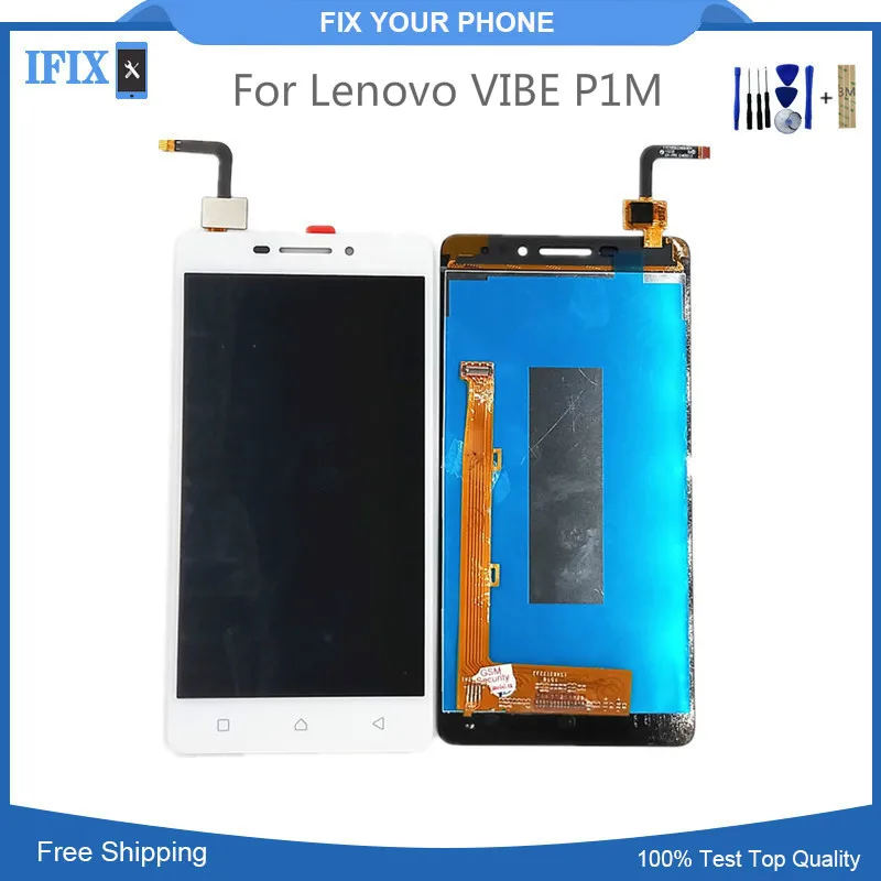 Для Lenovo VIBE P1M ЖК дисплей кодирующий преобразователь сенсорного экрана в сборе