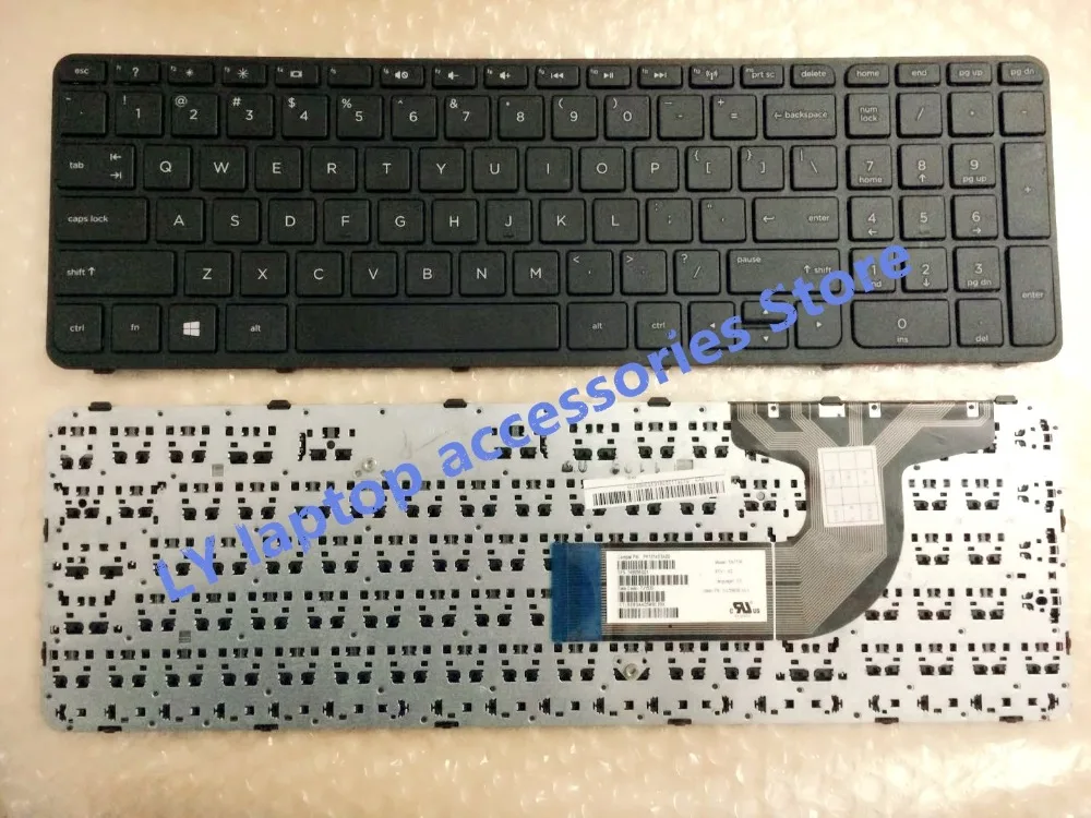 Оригинальная клавиатура для ноутбука HP 15 N E D F H R G с рамкой 749658 001 черного