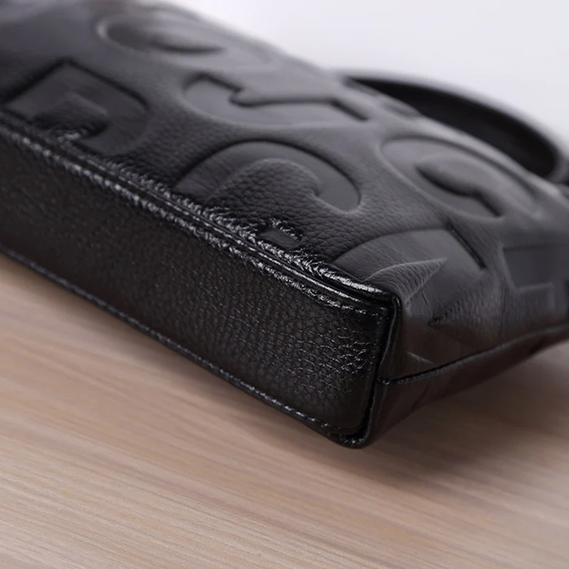 Женская сумка-мессенджер из натуральной кожи с надписью 100% Натуральная воловья