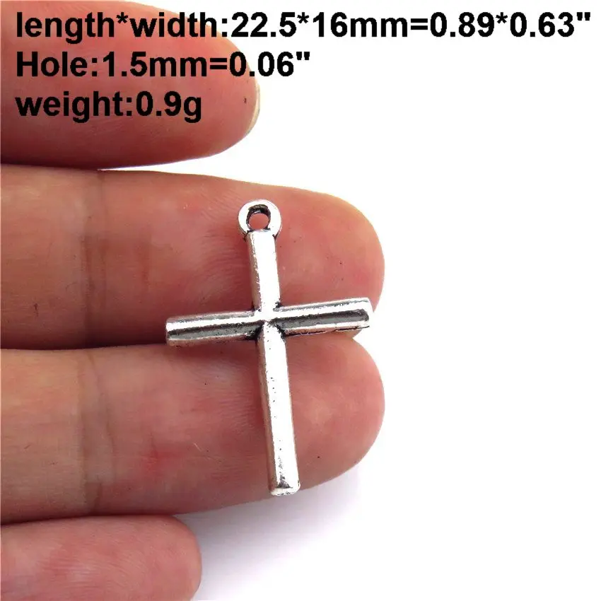 No62-10pcs 21714 простые подвески в виде креста и крыльев Иисуса, винтажные подвески из серебра/золота, ручная работа, сделай сам, ожерелье No49-71 - Окраска металла: No62-10pcs