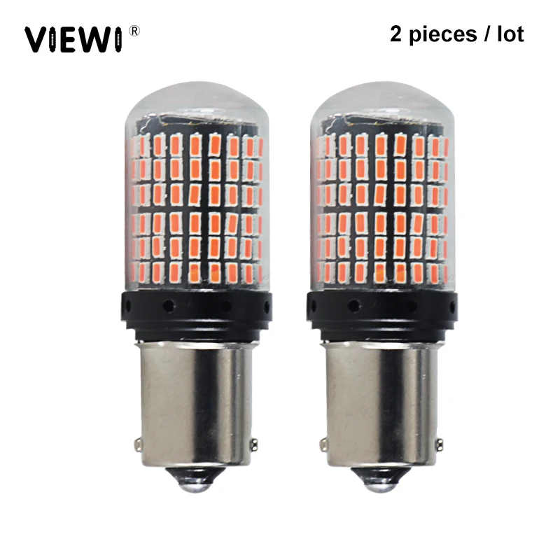 2 шт. Автомобильные светодиодные лампы S25 1156 BA15S 1157 BAY15D P21/5W super 144 SMD canbus 12 В 24