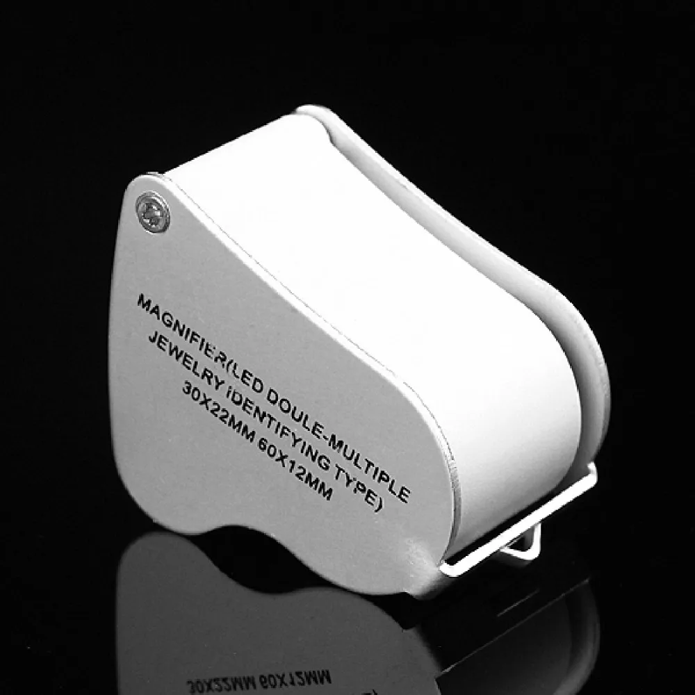 30X60X2 в 1 Лупа с подсветкой стеклянная лупа двумя линзами Lam инструмент для оценки
