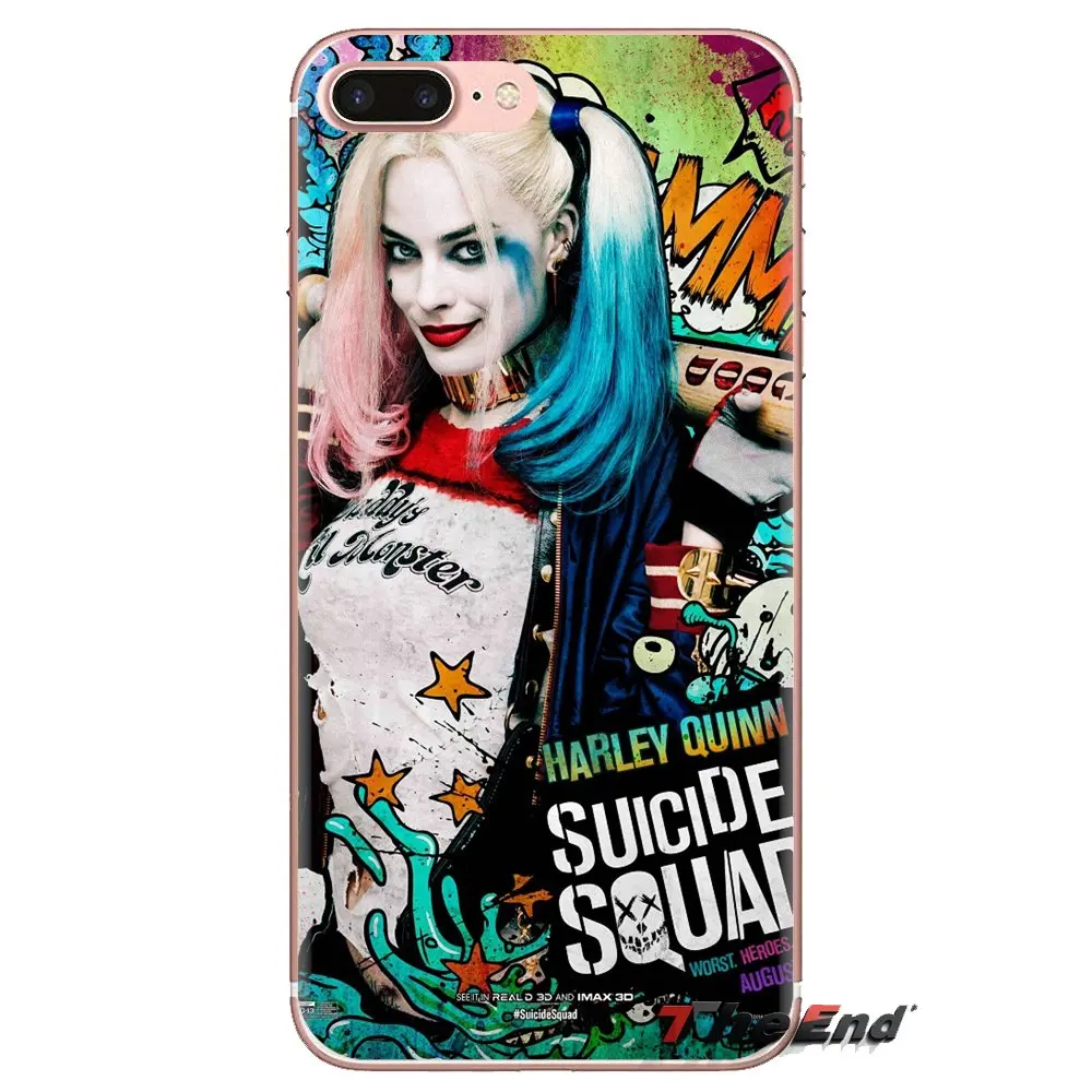 ТПУ прозрачные чехлы отряд самоубийц Харли Квинн Джокер фильм для huawei mate Honor 4C 5C