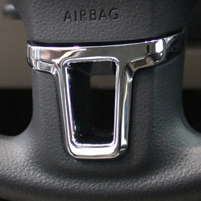 Наклейка на руль для Volkswagen VW GOLF 6 MK6 jetta bora POLO двухцветная хромированная отделка