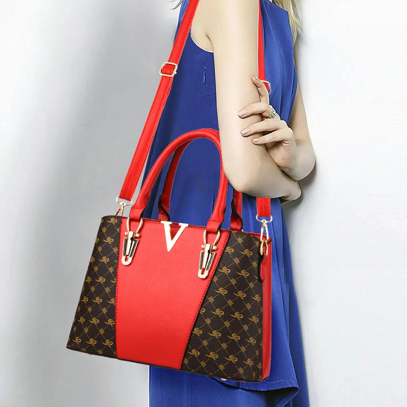 2 шт./компл. женская кожаная сумка тоут с узором дамские сумки на плечо для женщин