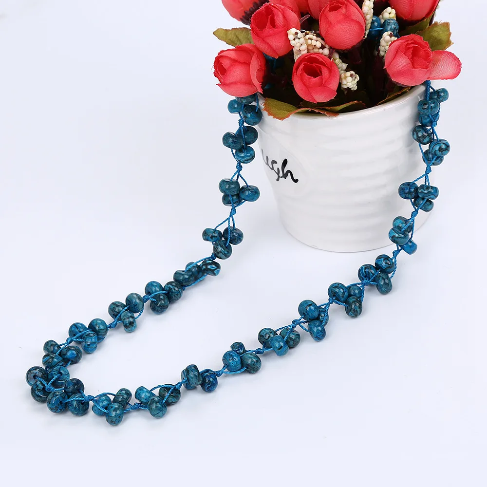 Оригинальное женское ожерелье с искусственным жемчугом и кристаллами