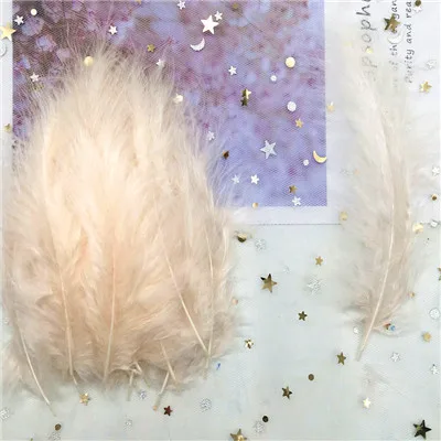beige 50pcs Шлейфы перья индейки 4-6 дюймов 10-14 см куриные Плюмы перья индейки Марабу для самостоятельного изготовления ювелирных изделий Ремесло Декор 50 шт - Цвет: beige 50pcs
