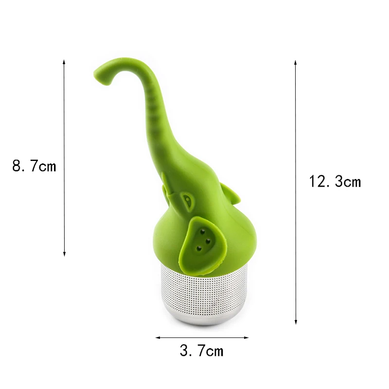 Термостойкий силиконовый ситечко для заваривания чая со слоном 12 3*3 7 см | Дом и