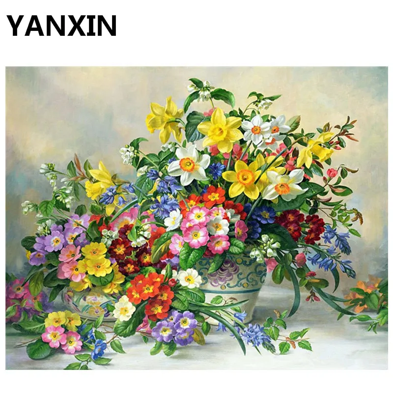 YANXIN DIY рамка картина по номерам масляная краска настенные художественные картины