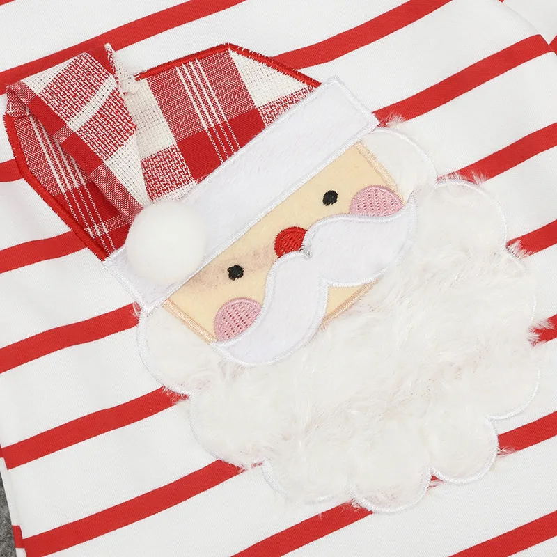 Christmas Dress Santa Claus Baby for Girls Costumes Stripes Long Sleeve Party Dresses | Детская одежда и обувь