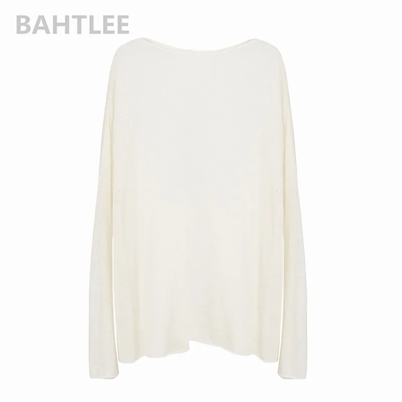 Женский трикотажный свитер BAHTLEE тонкий из мохера с расклешенными рукавами и