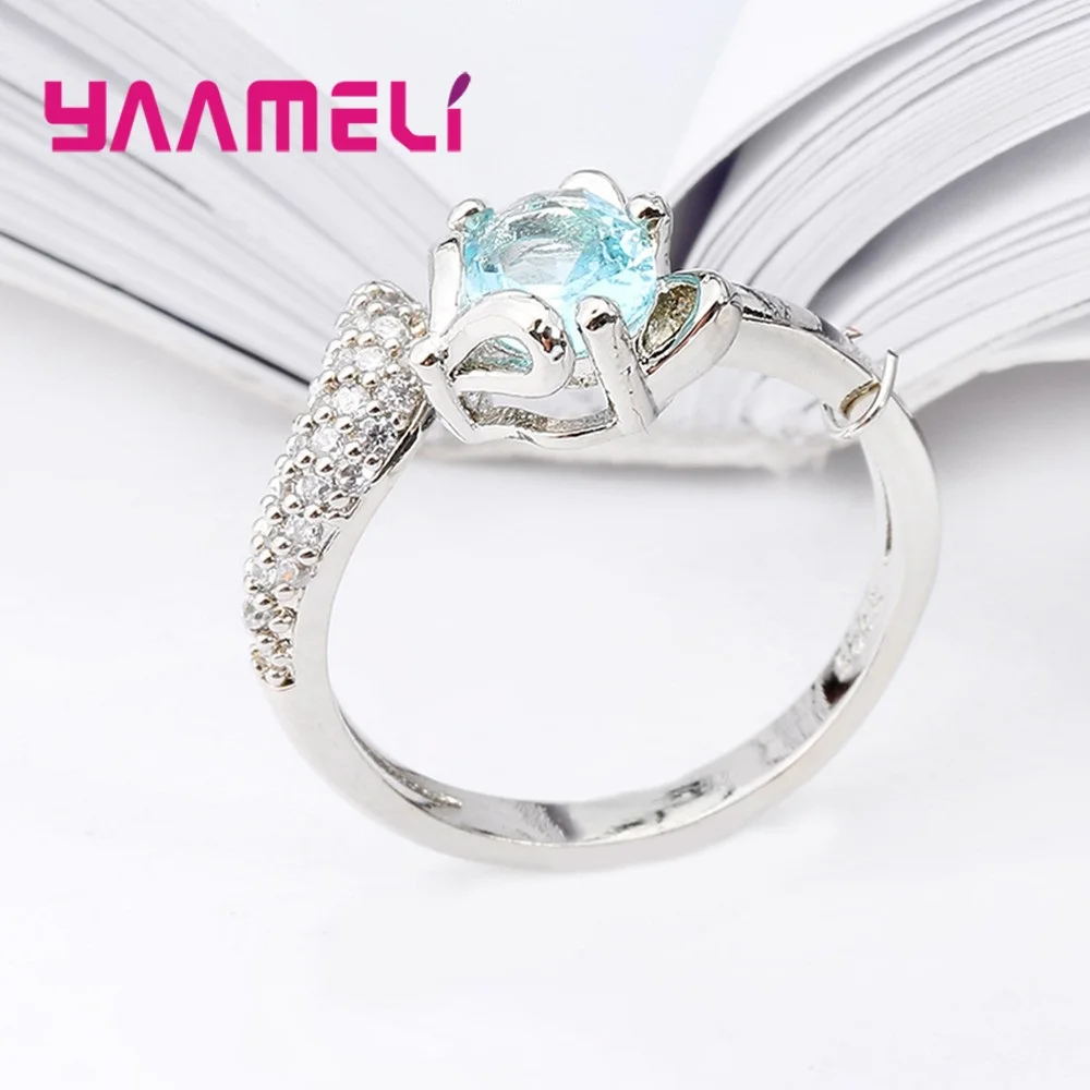 

Trendy Adjustable Rings For Women Fox Style 925 Sterling Silver With White Crystals Stones Animal Female Bague Bijoux