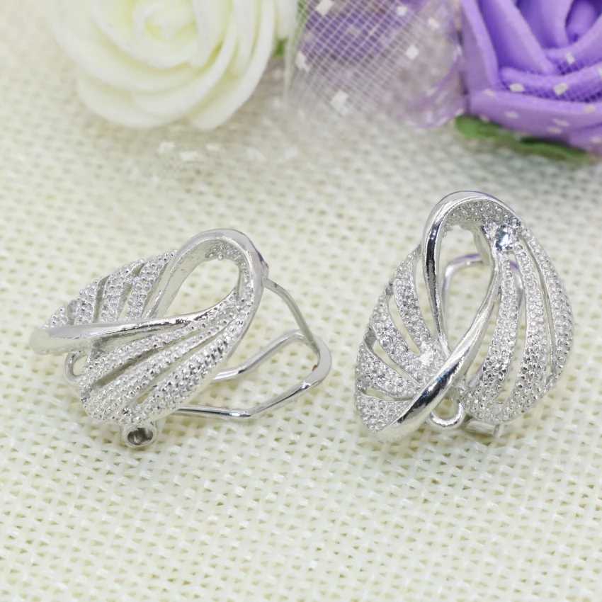Wholesale Price Bohemia Style 16*20mm Exquisite Stud Earrings for Women Frost Matte Silver-color One Pair Elegant Jewelry B2839 | Украшения