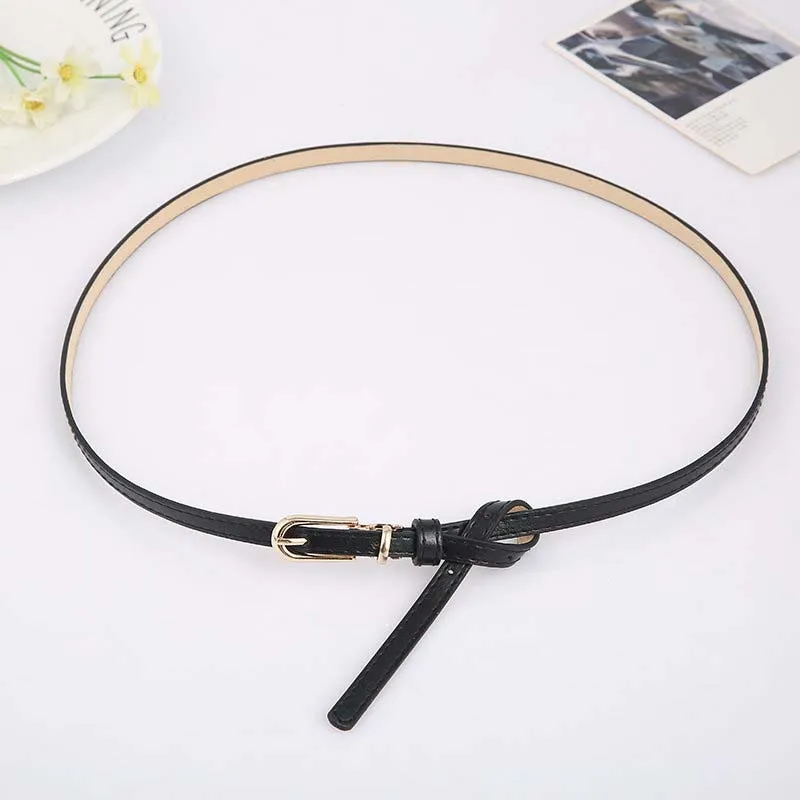 

Belts Women Metal Needle Buckle Thin Waist Belt Adjustable Womens High Quality Colorful Korean Style Solid Simple All-match Fit