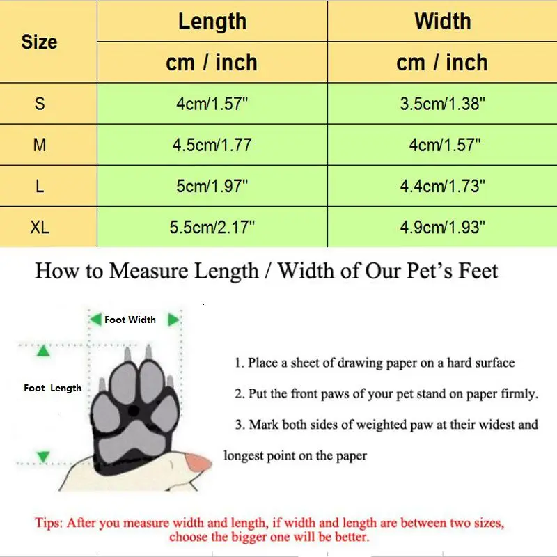 Зимняя нескользящая обувь для собак 4 шт. толстые теплые ботинки от снега и дождя