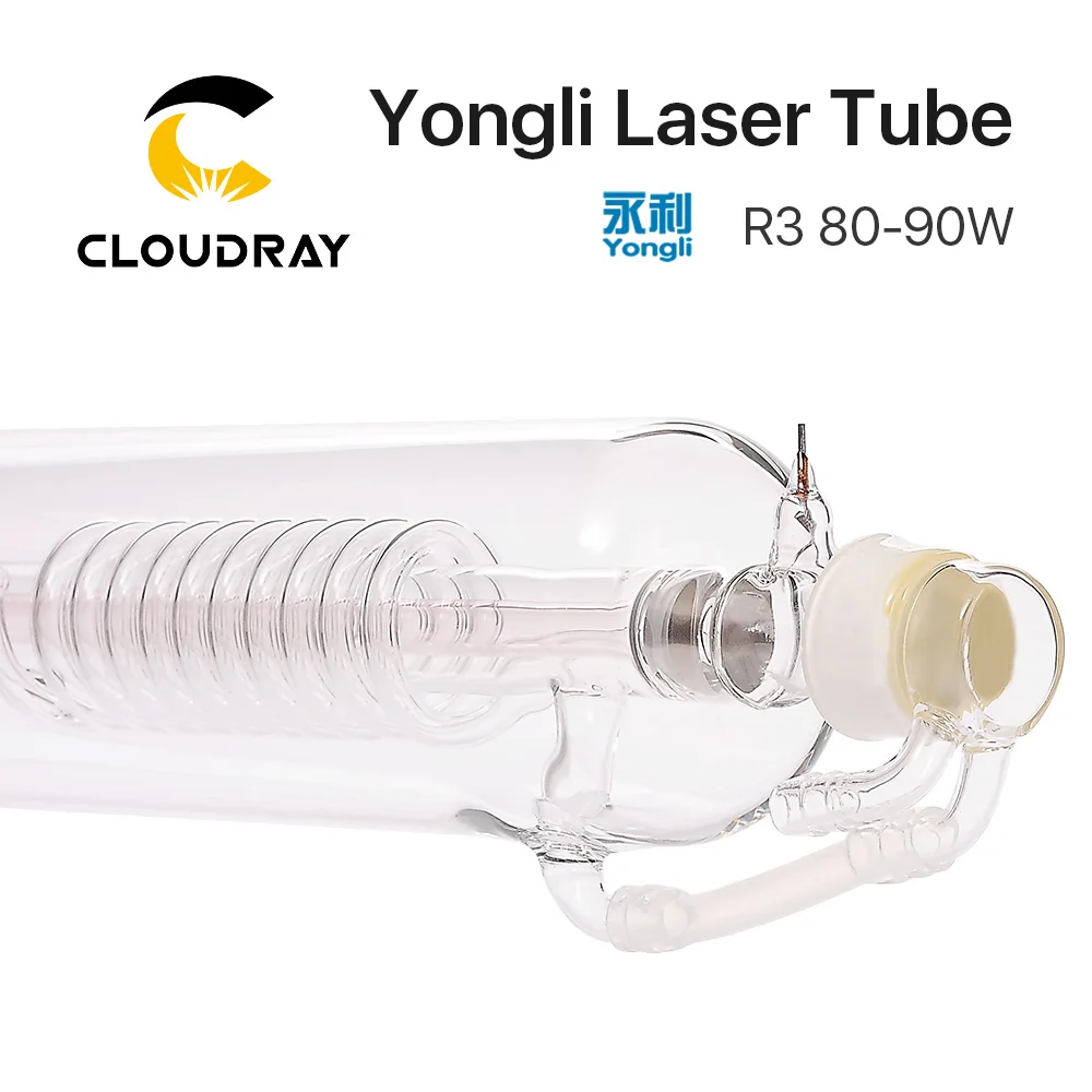 Cloudray Yongli R3 80 Вт CO2 лазерная трубка Деревянный чехол Упаковка Длина 1250 Dia. мм для