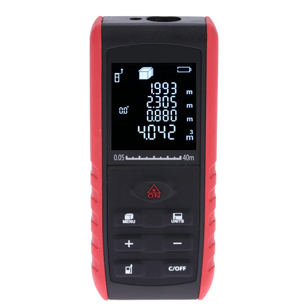 

40m Digital Laser rangefinder Handheld laser Distance Meter Range Finder Area Volume Measurement Angle Indication