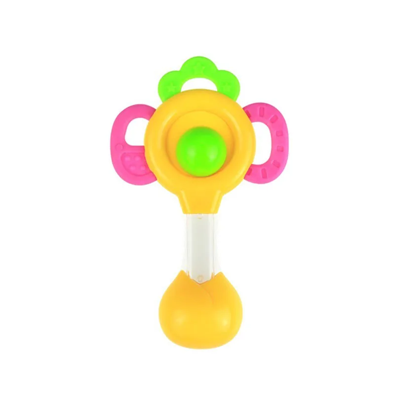 1 multicolor rattle Детский пластмассовый колокольчик, погремушка для малышей, детский колокольчик, музыкальная игрушка, подарок для новорожденных детей 0-12 месяцев, игрушки-прорезыватели - Цвет: 1 multicolor rattle