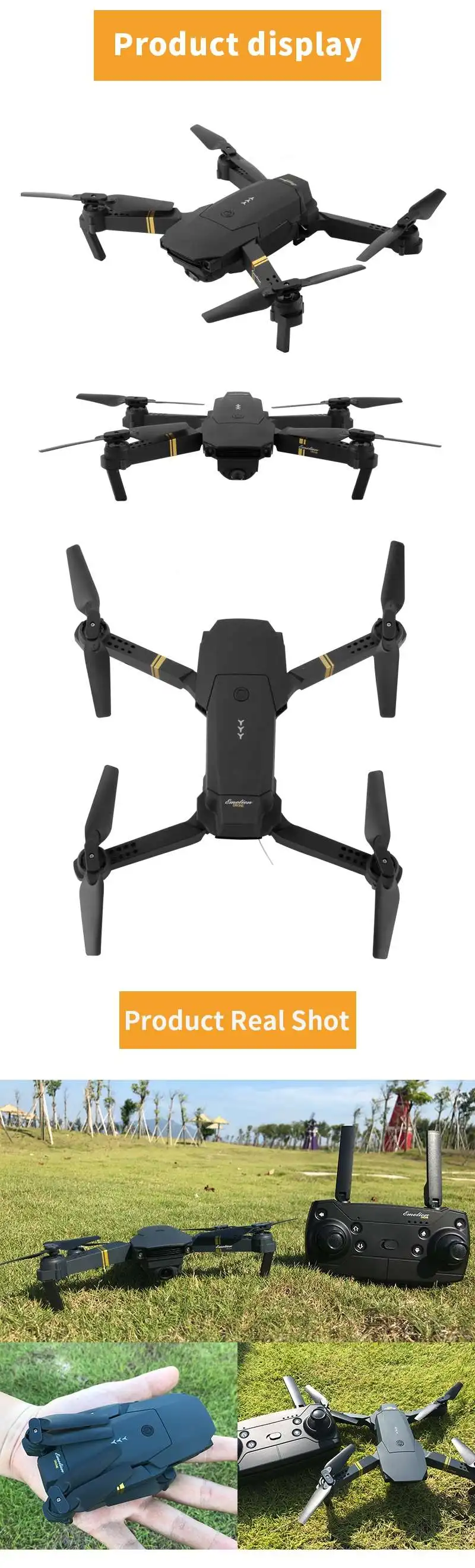 Eachine E58 Wi-Fi FPV с широкоугольной HD камерой, режим высокой фиксации, складной Мультикоптер RC RTF Drone VS VISUO XS809HW