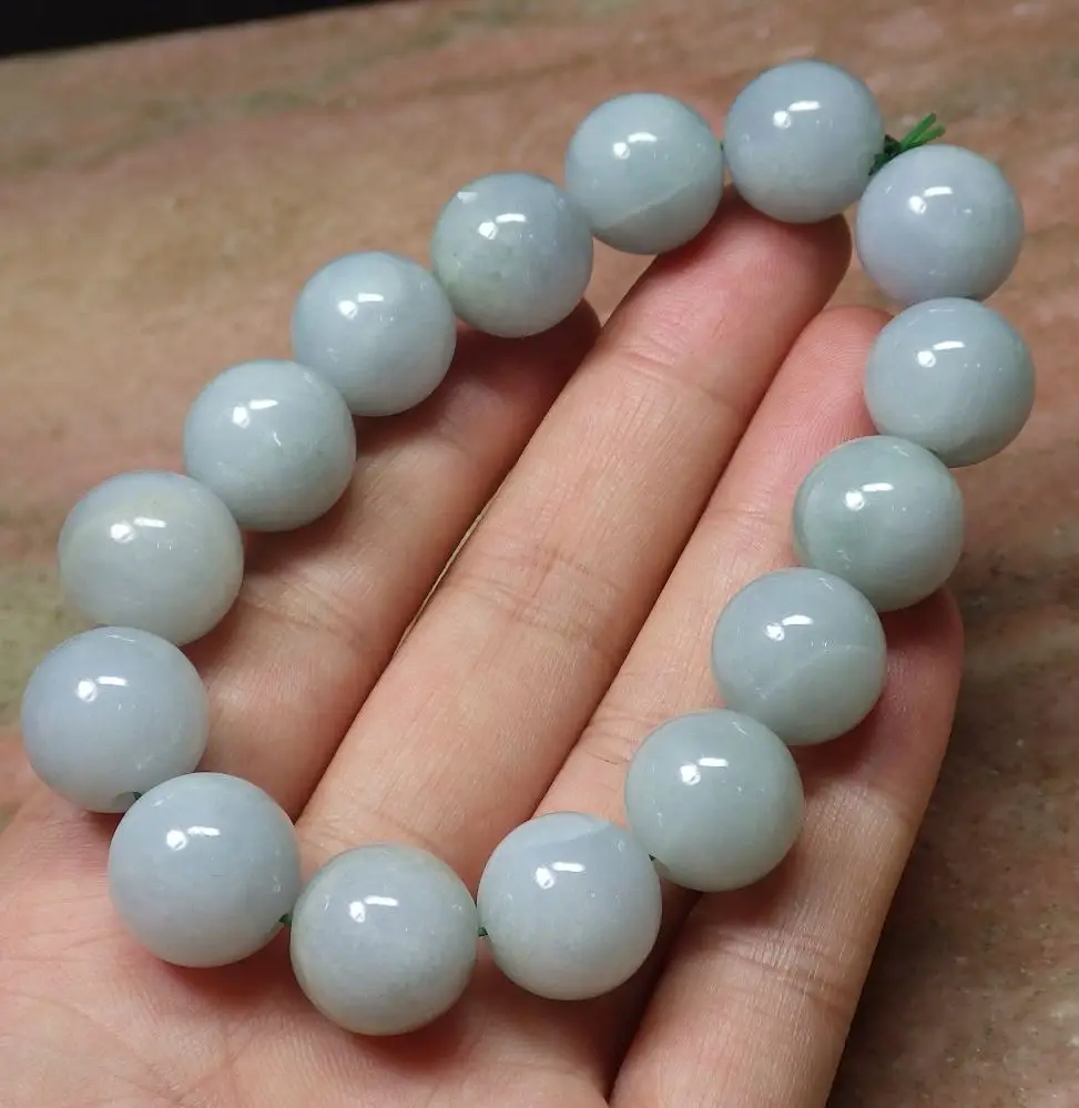 

Certified Lavender Natural A JADEITE Beads Bangle Bracelet 13 mm 300736