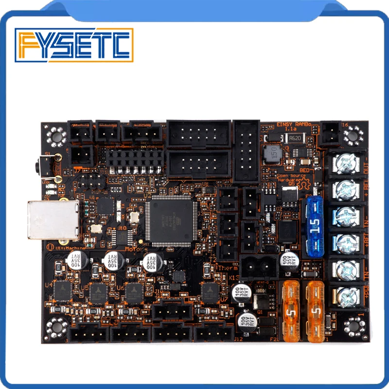 EinsyRambo 1.1a материнская плата для Prusa i3 MK3 с 4 шаговыми драйверами Trinamic TMC2130 SPI управление 4 Mosfet переключаемые выходы