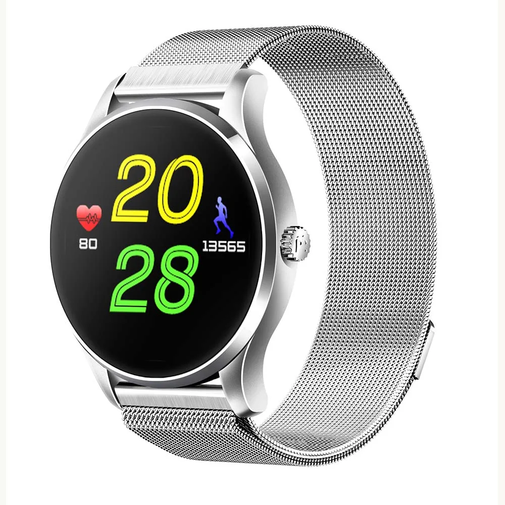Silver FINOW K88 Смарт часы Шагомер Bluetooth Смарт часы водонепроницаемый IP65 монитор сердечного ритма Бизнес Мода Смарт наручные часы - Цвет: Silver