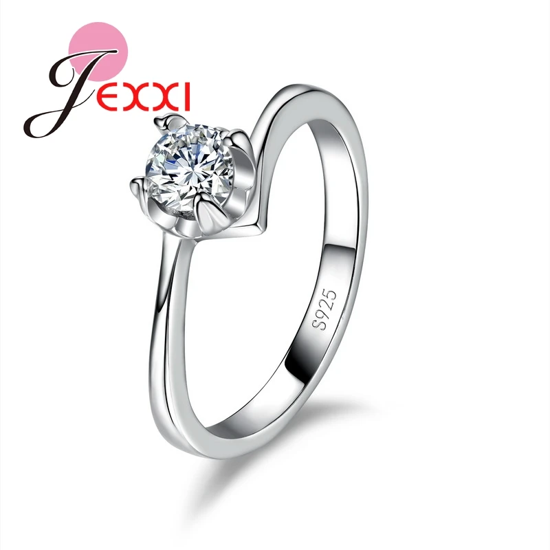 

Современные кольца из стерлингового серебра 925 пробы с белым цирконием для женщин, женские кольца для свадебной вечеринки, высокое качество...