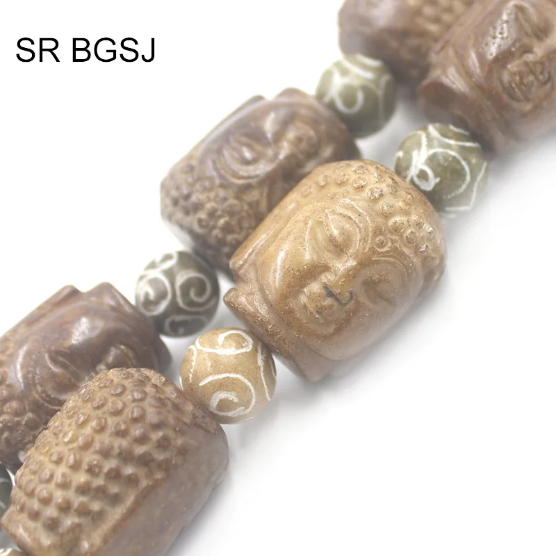 Free Shipping 20x28mm Carved Buddha Hua Show Jades Genuine Gems Craft Stone Beads Strand 15&quot | Украшения и аксессуары