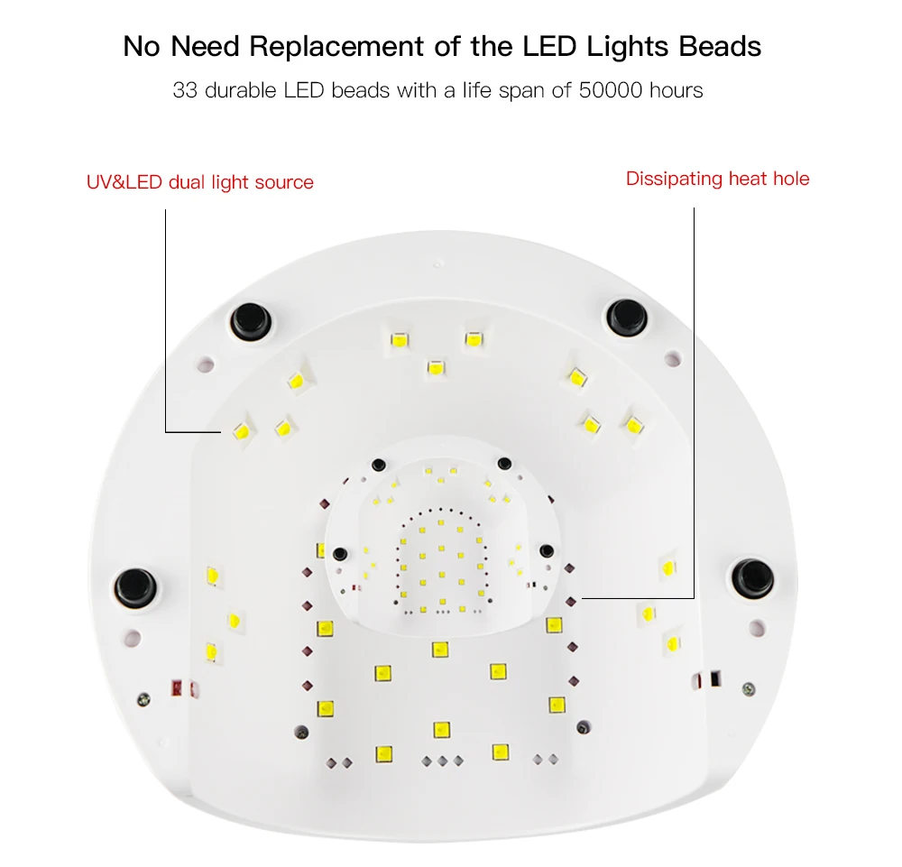 Светодиодная УФ лампа для сушки ногтей 72 Вт автоматический сенсор маникюрная
