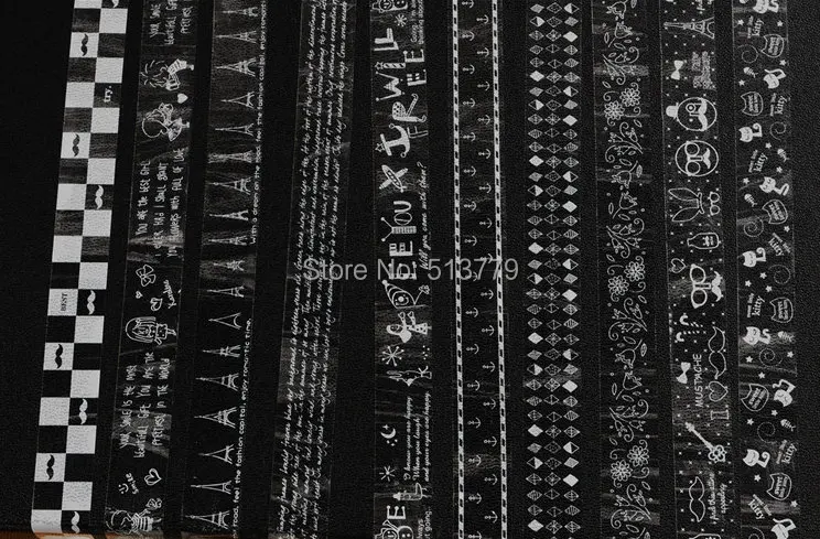 Минимальный смешанный заказ DIY Милая Кружевная ПВХ лента наклейка для декора