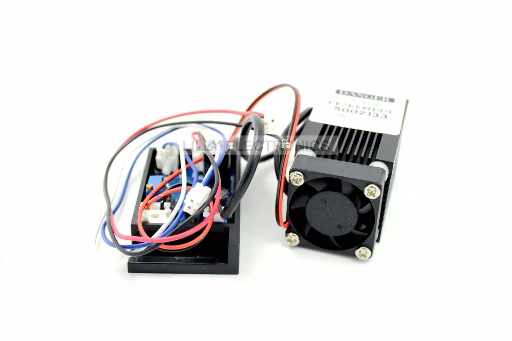 100 мВт 445nm 450nm 12V Синий в горошек лазерный диодный модуль w/ttl& драйвером и вентилятором