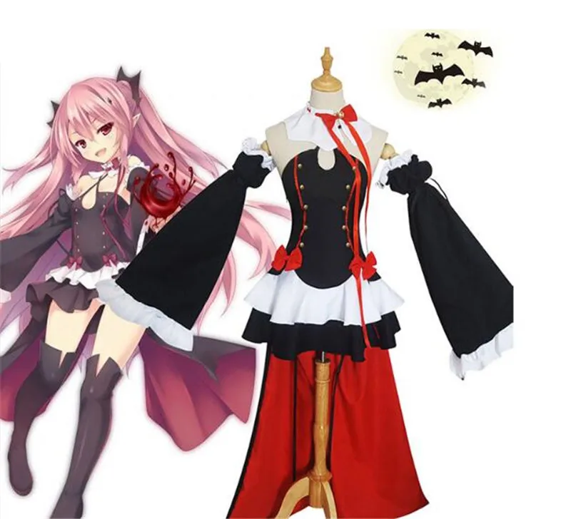 Аниме Серафим конца Owari no Seraph Krul Tepes Косплей Костюм Полный комплект сексуальное