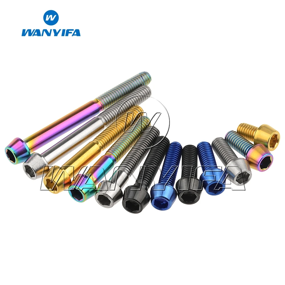 Титановый болт Wanyifa M5x 9 16 18 20 25 30 35 40 45 50 55 60 мм шестигранный ключ с конической