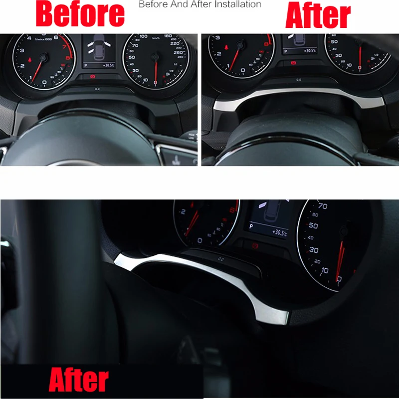 Автомобильные хромированные наклейки для украшения приборной панели из