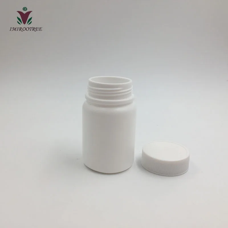 

50sets/lot 60cc round shape design plastic capsules bottle,HDPE small plastic pill medicine white Refillable bottle