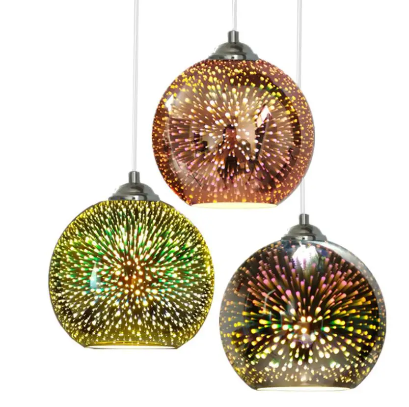 3D современный стеклянный светильник люстра обеденный домашний бар Декор люстры