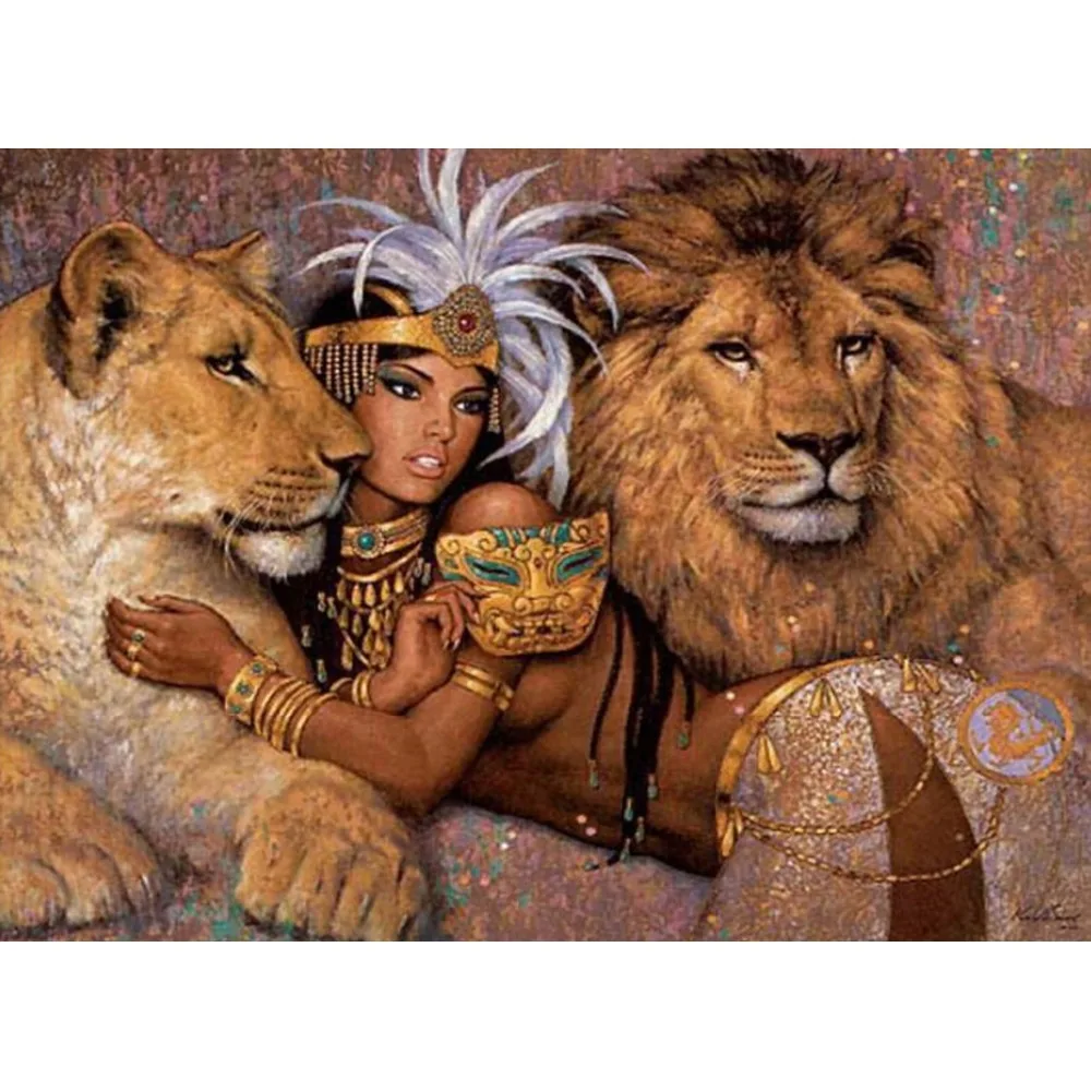 Набор для алмазной вышивки лев 30 х40 см | Дом и сад